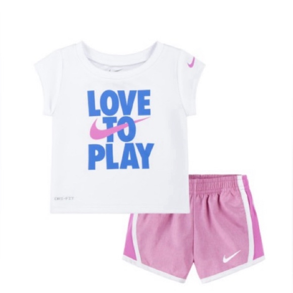 Nike Girls Dri-FIT Tee and Printed Shorts